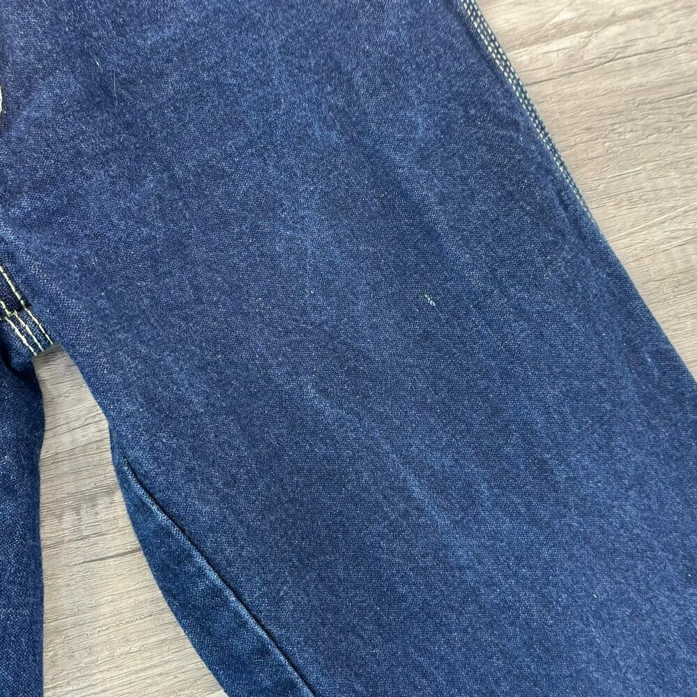 29X34.5 Vintage 80s 90s Alessio Jeans Flare Long Western Dark Wash - Picture 7 of 8